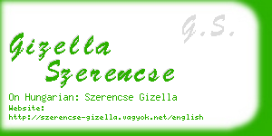 gizella szerencse business card